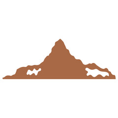 Mountain Illustration in Flat Design. Isolated Vector