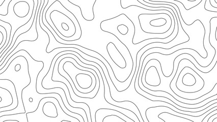 Abstract topographic lines. geographic grid map. topographic line contour map patterns background, Modern design with White background with topographic wavy pattern design. Vector illustration. 