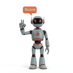 Artificial intelligence robot technology ai business 2026 isolated on white background