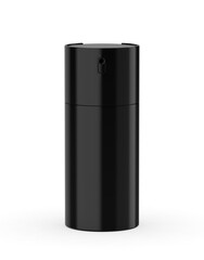 Blank cosmetic airless pump container packaging isolated on white background. Realistic clean mockup template for branding. 3D render illustration.