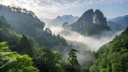 Swiss Alpine Village With Mountains