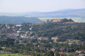 Fototapeta premium A view of Stirling Castle on a hazy day