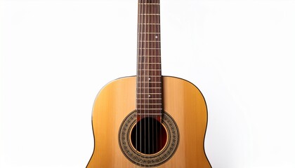 Naklejka premium spanish acoustic guitar isolated on white background
