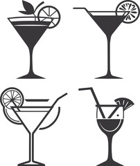 set of cocktails