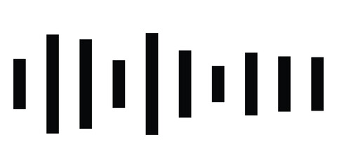 Sound Wave Music Icon Vector, Frequency and Equalizer Symbol