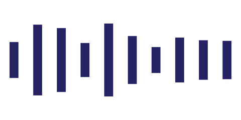 Sound Wave Music Icon Vector, Frequency and Equalizer Symbol