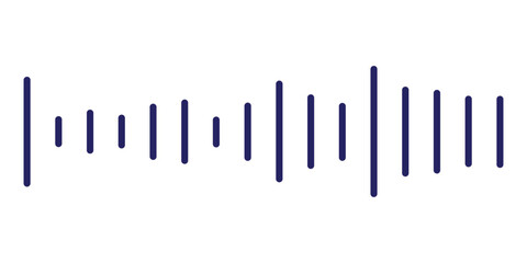 Sound Wave Music Icon Vector, Frequency and Equalizer Symbol