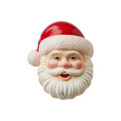 Cheerful Santa Claus face isolated
