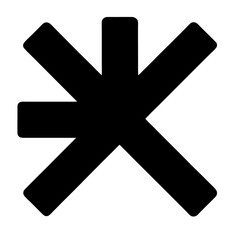 Cross mark vector clean black silhouette design white background