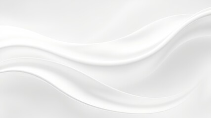 Obraz premium A delicate white silk fabric gracefully waves and flows, creating an elegant, luxurious, and smooth texture with subtle highlights and soft, clean appearance.