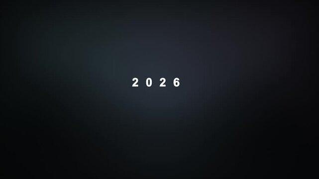 minimalist 2026 Happy New Year greeting animation. sparkling text & light effects. colorful fireworks & confetti, motion celebration lights animation, party celebration video, celebration video