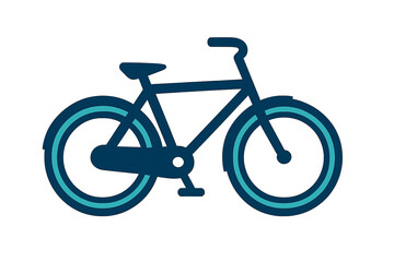 Stylized two-tone bicycle symbol representing sustainable transportation and fitness
