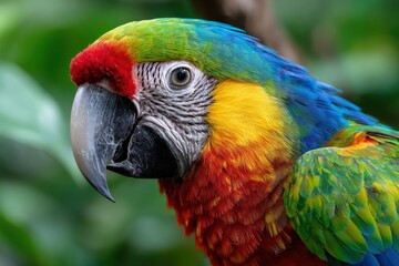 Close Up of Colorful Macaw Parrot
