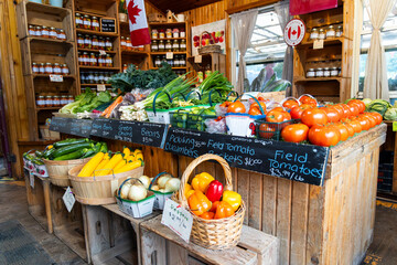 Fresh Ontario Produce Display at Farm Market