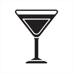 cocktail glass stencil icon vector illustration