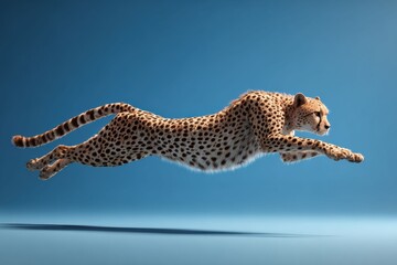 A cheetah running fast, symbolizing speed, focus, and precision the ultimate metaphor for performance and agility.