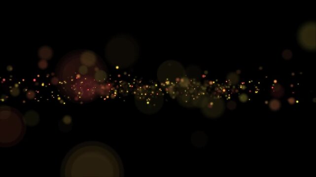 The light effects of technological particles diverge, diffuse and flicker, in white, orange and color