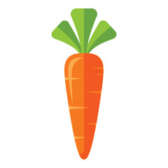 Vibrant orange carrot with green leaves fresh healthy root vegetable graphic