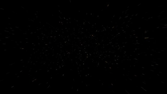 The light effects of technological particles diverge, diffuse and flicker, in white, orange and color