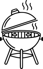 Barbecue Grill Icon &ndash; Outdoor Cooking and Picnic Symbol