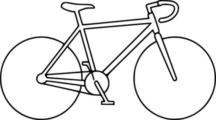 Bicycle Icon – Transportation and Fitness Outline Vector