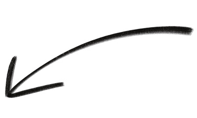 A red arrow marker is isolated on a transparent background—a hand-drawn red arrow icon.