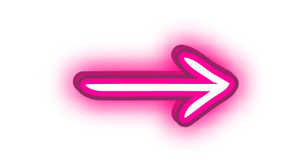 High transparent neon arrows
