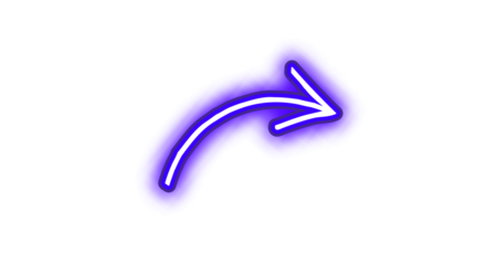 High transparent neon arrows