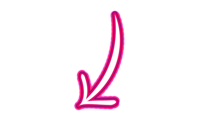 High transparent neon arrows