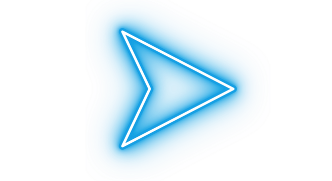 High transparent neon arrows