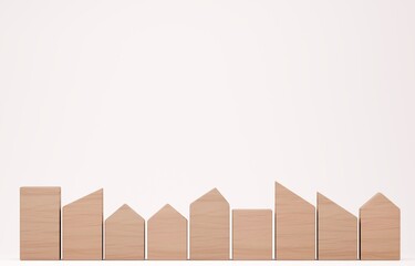 3D画像_積み木の家