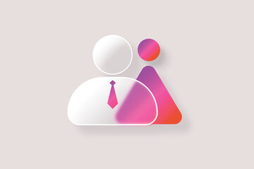 vector illustration of a pink and white icon