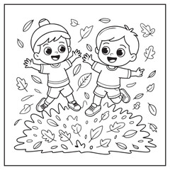 Fall Into Autumn coloring pages 