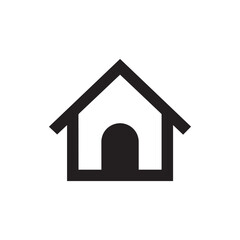 Simple house icon with arched doorway