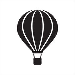Fototapeta premium hot air balloon icon vector silhouette illustration
