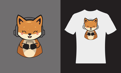 cat logo with t-shirts design