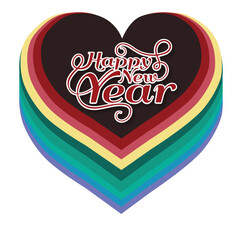happy new year with love logo