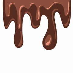 chocolate drip vector, choco melted, hot cocoa flow, sweet dessert vector, milk drop illustration, brown liquid wave, melting chocolate cartoon