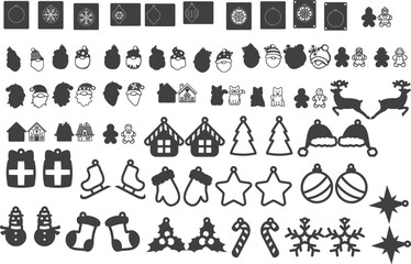 christmas laser cutting eps collection