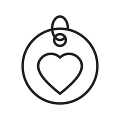 Love cat accessory icon vector design illustration template in trendy style