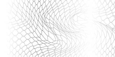 Wavy Lines Op Art Pattern. Abstract Black and White Textured Background.