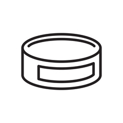 Canned cat food icon vector design illustration template in trendy style