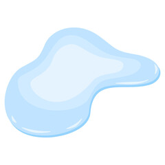 Cartoon blue water puddle