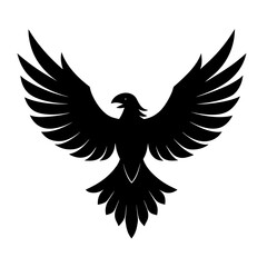 Fototapeta premium A soaring eagle silhouette vector illustration