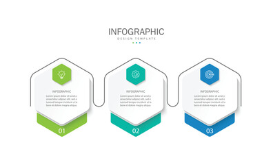 Business infographic template. 3 Step timeline journey. Process diagram, Infographic elements vector illustration.	