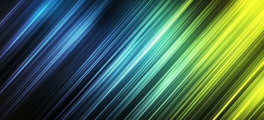 The design of this retro banner poster includes a grainy abstract background, a vibrant yellow blue color gradient shape, a black backdrop, and a noise texture