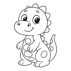 cute cartoon dinosaur vector