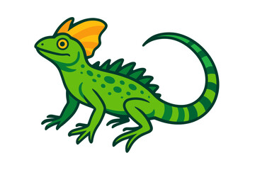 Fototapeta premium Vector Illustration of a Green Basilisk