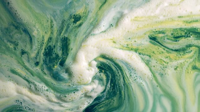 ice cream splash, white, green, texture, cream, wave, line, juice, liquid, watercolor