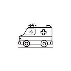 Ambulance icon with cross symbol